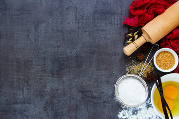 Ingredients for cooking cake