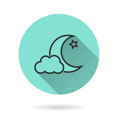 Moon star - vector icon.