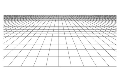Checkered floor with square tiles in perspective