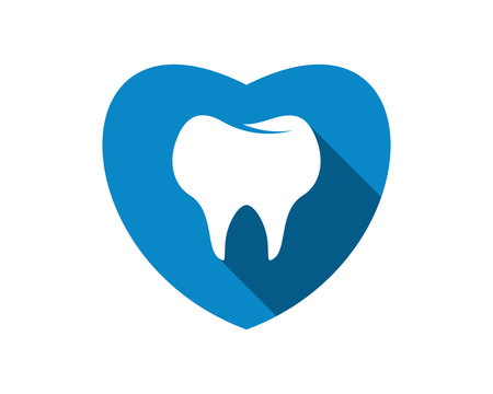 heart dental tooth icon