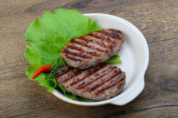 Grilled burget cutlet