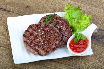Grilled burger cutlet