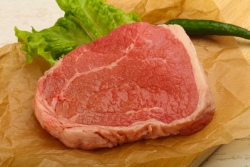 Beef steak raw
