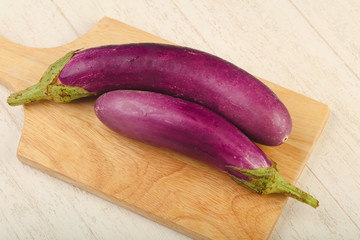 Raw violet eggplant