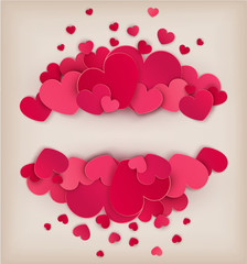 Vector festive background Valentine's Day. Template for postcard