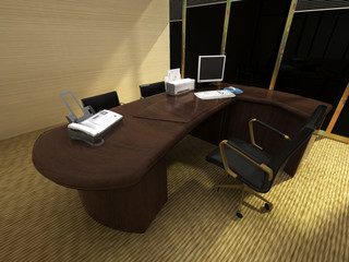 modern office interior 3d rendering