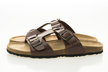 Men leather sandal and flip flop shoes