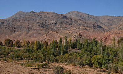 The Hill for Abyaneh, traditional and historic village in Iran