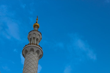 Fototapeta na wymiar Sheikh Zayed Grand Mosque, Abu Dhabi, UAE(United Arab Emirates)