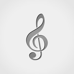 Fototapeta premium music grey icon