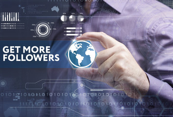 Business, Technology, Internet and network concept. Young busine