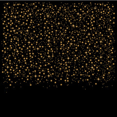 Gold glitter star dust background. Vector illustration