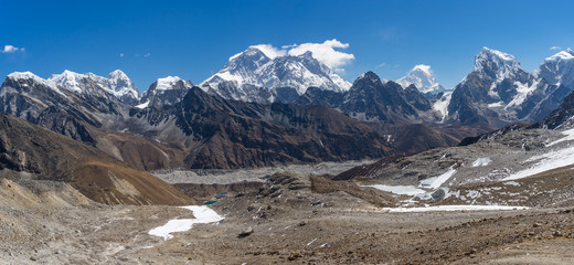 Panoramic View Himalayas Mountain Range