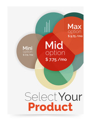 Business cover brochure design with select option diagram