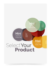 Business cover brochure design with select option diagram