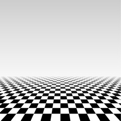 Naklejka premium abstract checker background in perspective