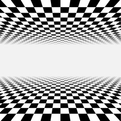 abstract checker background in perspective