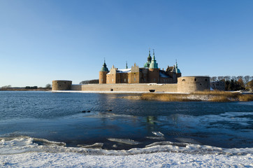 Winter view at Kalmar Castle in Sweden