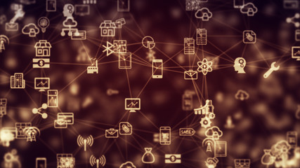 Obraz premium internet of things, symbol of IT industry