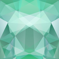 Obraz premium Polygonal vector background. Can be used in cover design, book design, website background. Vector illustration. Green, white colors.