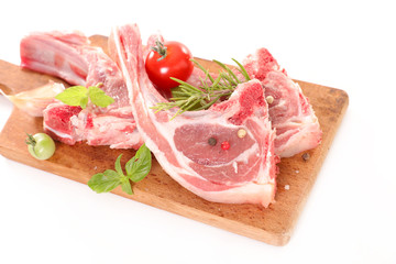 raw lamb chop