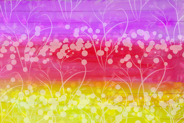 Abstract beautiful  brilliant gradient with all over dots, flowers and background for spring Easter and feminine design