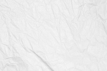 Recycled crumpled white paper texture, paper background for design with copy space for text or image.