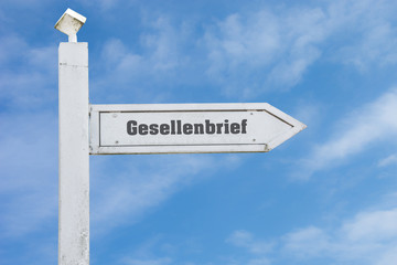 Obraz premium Schild 130 - Gesellenbrief