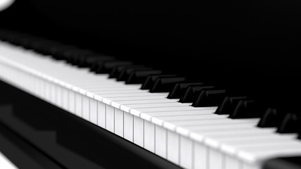 Fototapeta premium 3D High res piano keyboard
