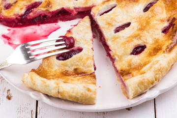 Homemade cherry pie