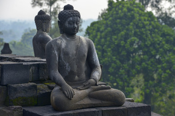 Fototapeta na wymiar Borobudur, Yogyakarta, Java, Indonesia