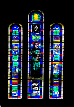Vitraux de l'&eacute;glise notre dame de bon secours, Dieppe, Seine maritime, Normandie