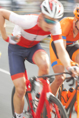 Racing Cyclists, Motion Blur