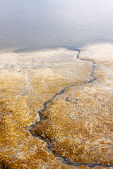 River flowing into sea