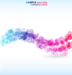 Abstract Colorful Background. Vector.  Bubbles bokeh
