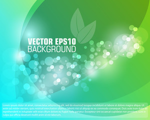 Colorful smooth twist light lines and bokeh vector background