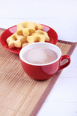 Cup of  cocoa drink on the table
