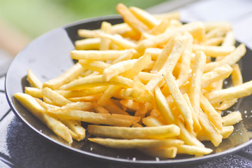 French fries  or fried potato on the table
