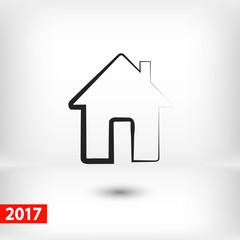 house icon, vector illustration. Flat design style