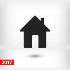 house icon, vector illustration. Flat design style
