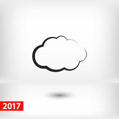  cloud icon, vector illustration. Flat design style