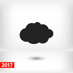  cloud icon, vector illustration. Flat design style