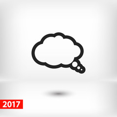 comic speech bubbles icon, vector illustration. Flat design style
