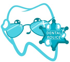 Dental Police. Cop With A Badge.