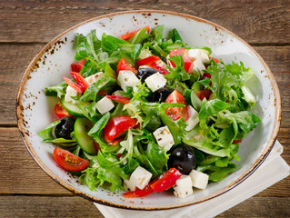 Greek salad. Healthy eating.