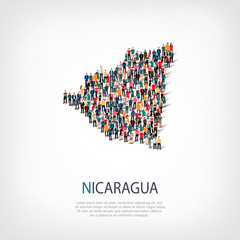 people map country Nicaragua vector