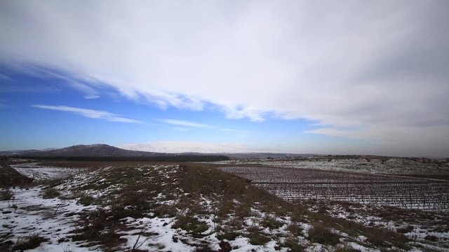  time lapse video The movement of the clouds  in the snow. The Golan Heights Mount Hermon Israel (5)