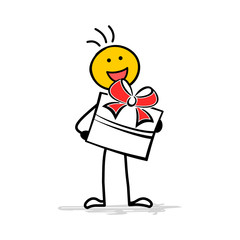 Strichmännchen Geschenk