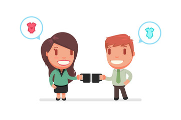 cute characters vector illustration