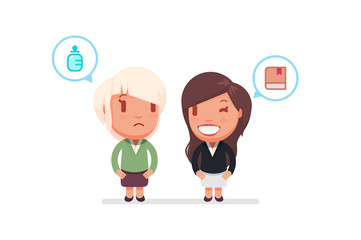 cute characters vector illustration